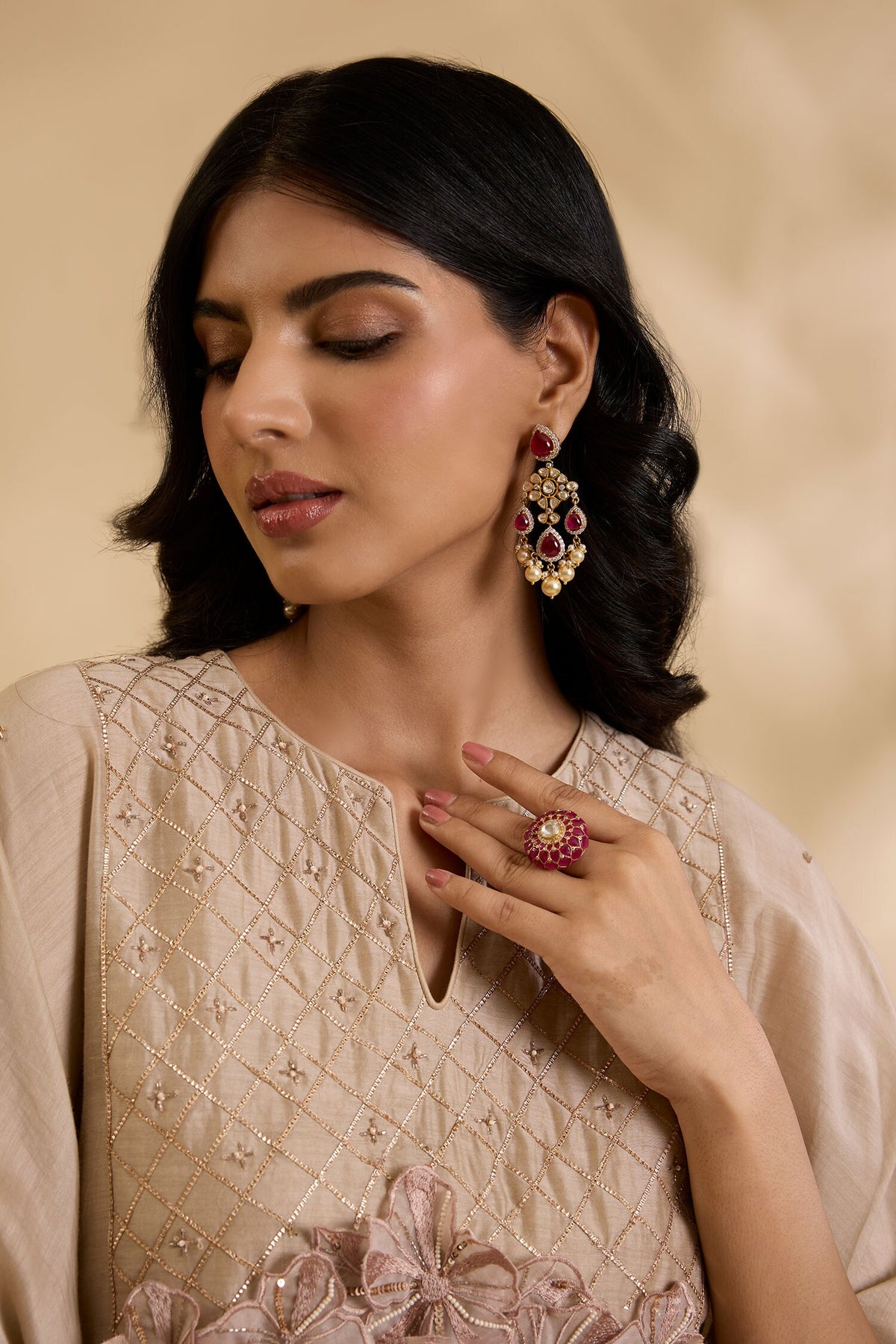 Tanvi Stone Studded Earrings 