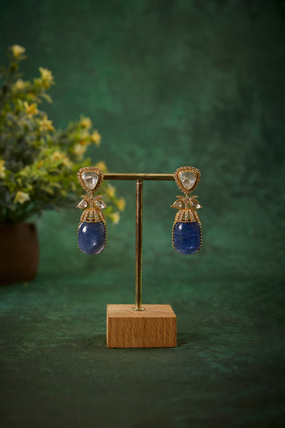 Neelam Stone Studded Earrings 