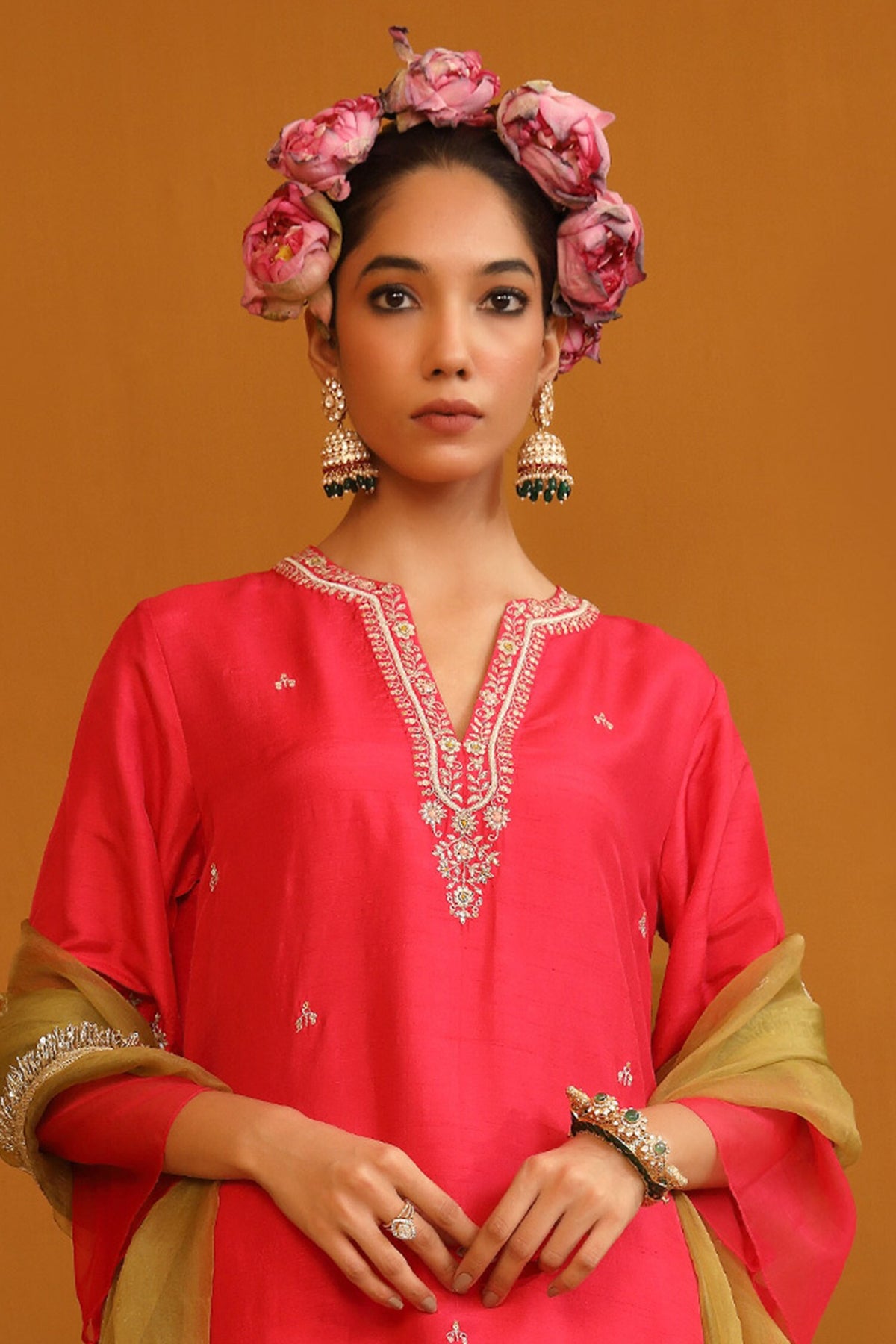 Airavat Polki Elephant Motif Kada 