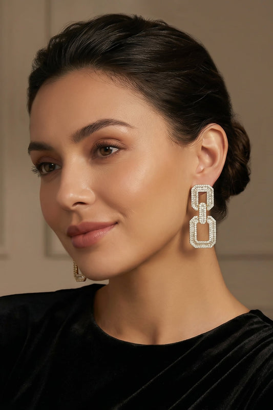 Geometric Embellished Earrings 