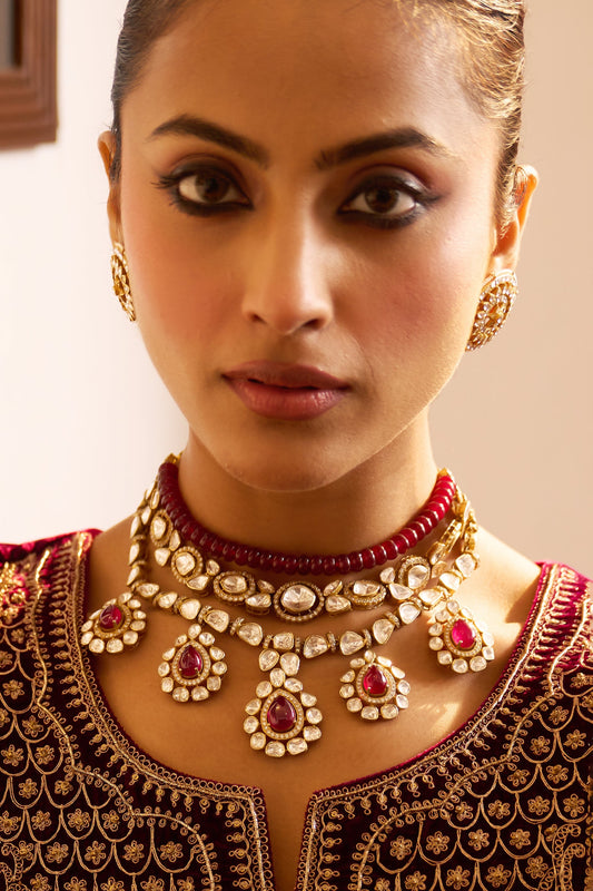 Chaaya Polki Layered Choker Necklace 
