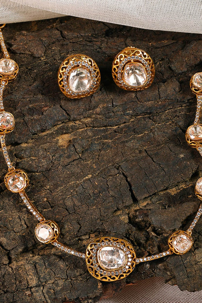 Polki Embellished Necklace Set 
