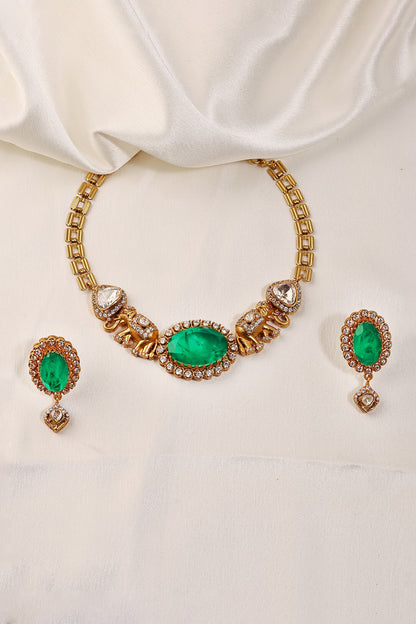 Polki Studded Necklace Set 