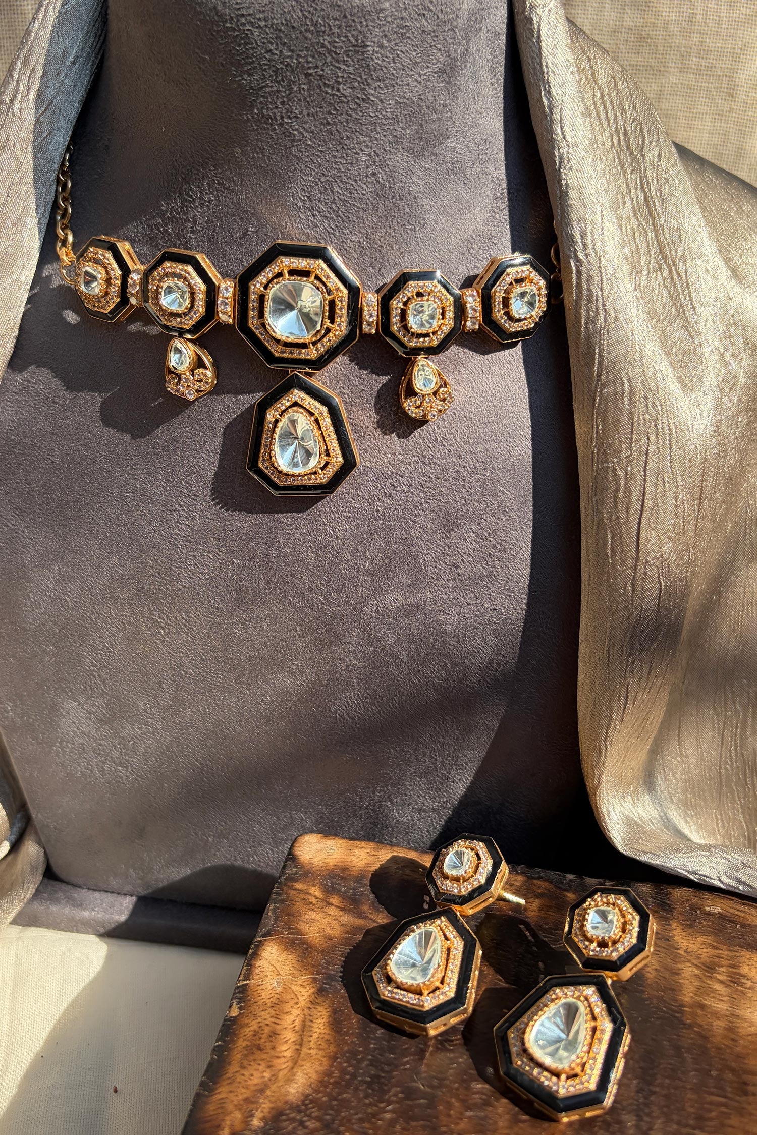 Meenakari Polki Necklace Set 