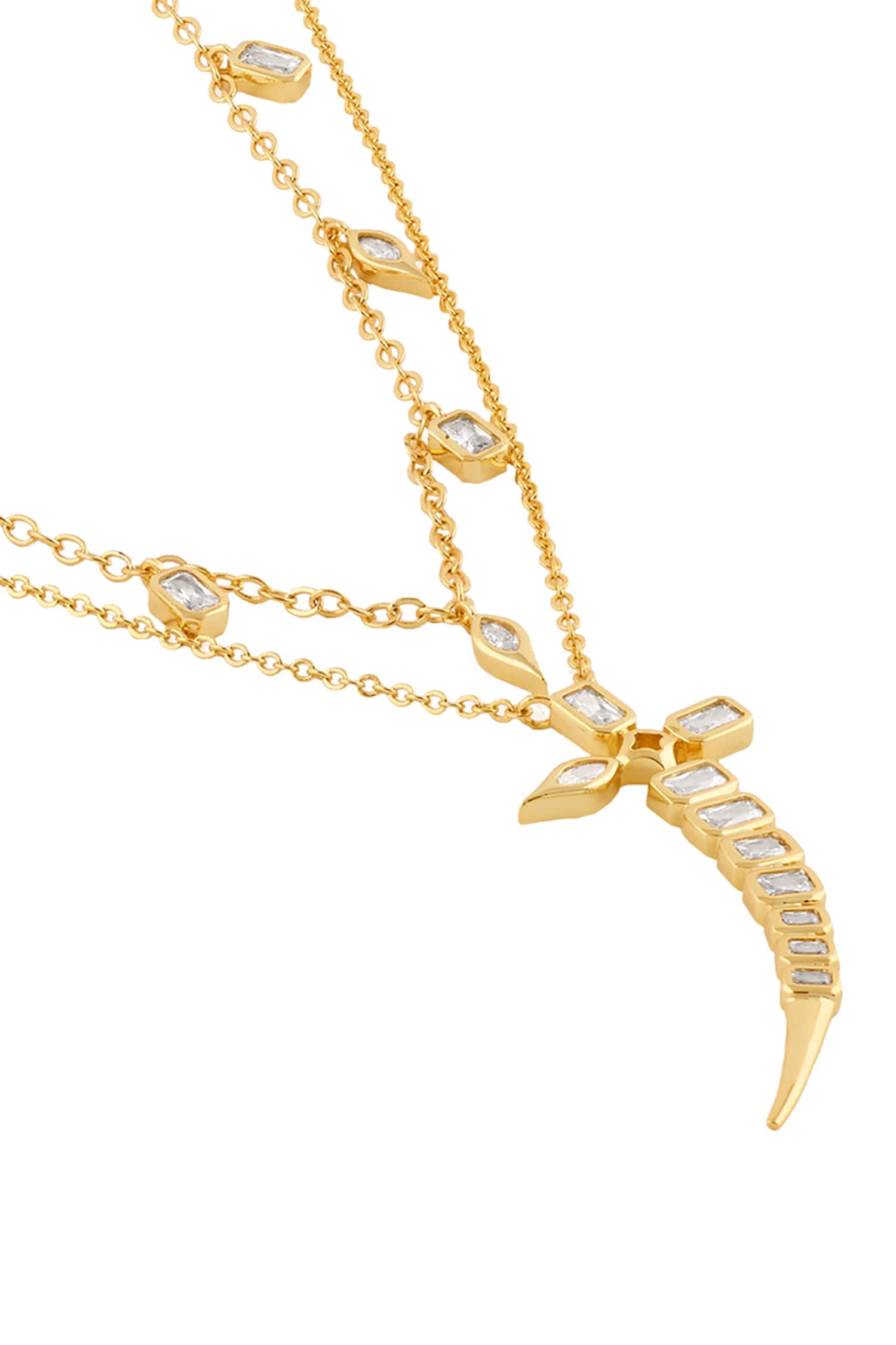 Moves Like Dagger Necklace - 2 Pcs 