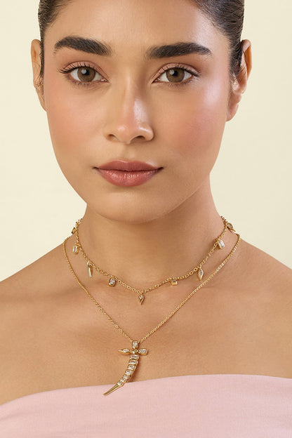 Moves Like Dagger Necklace - 2 Pcs 