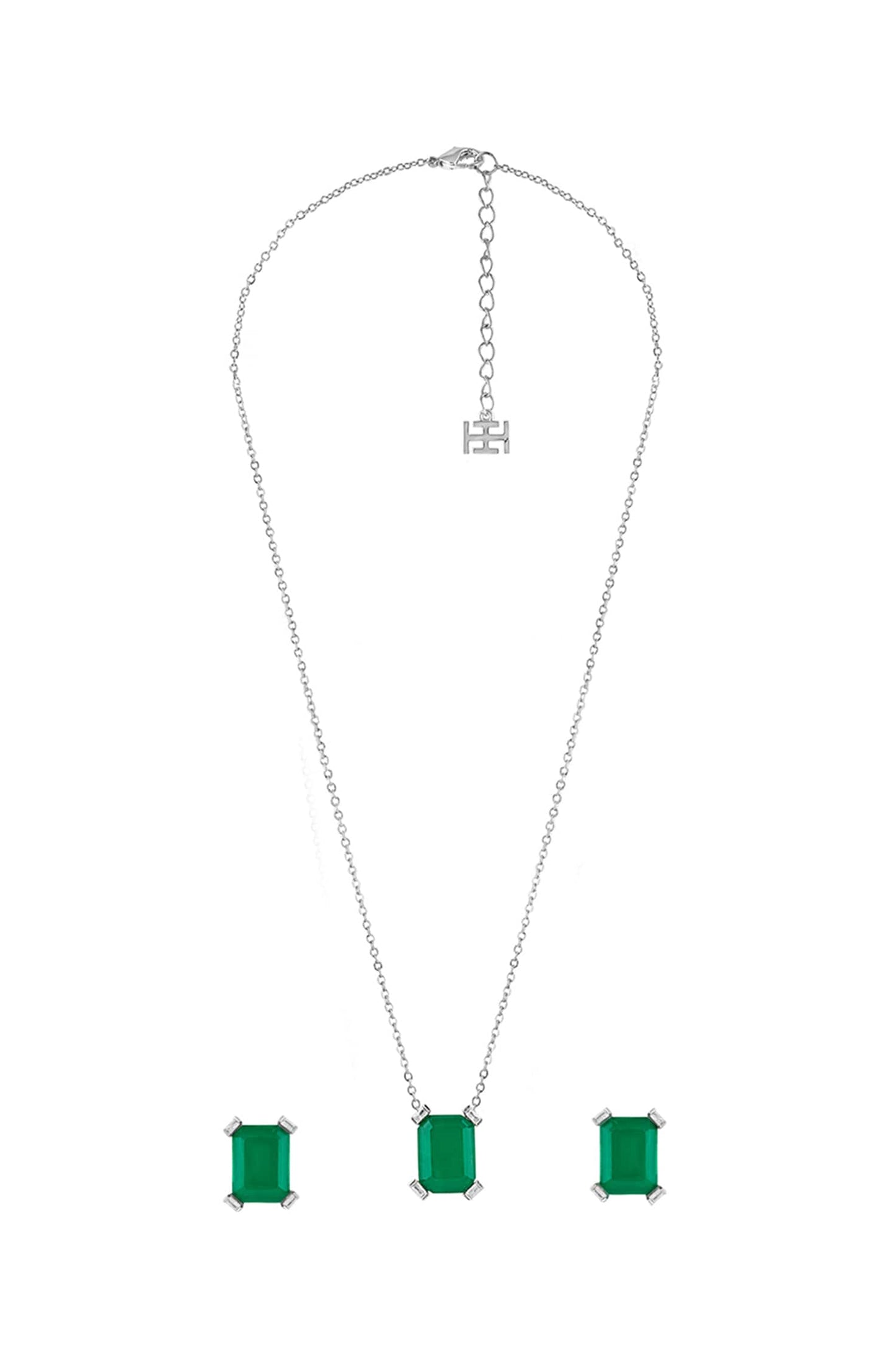 Reverie Emerald Necklace Set 