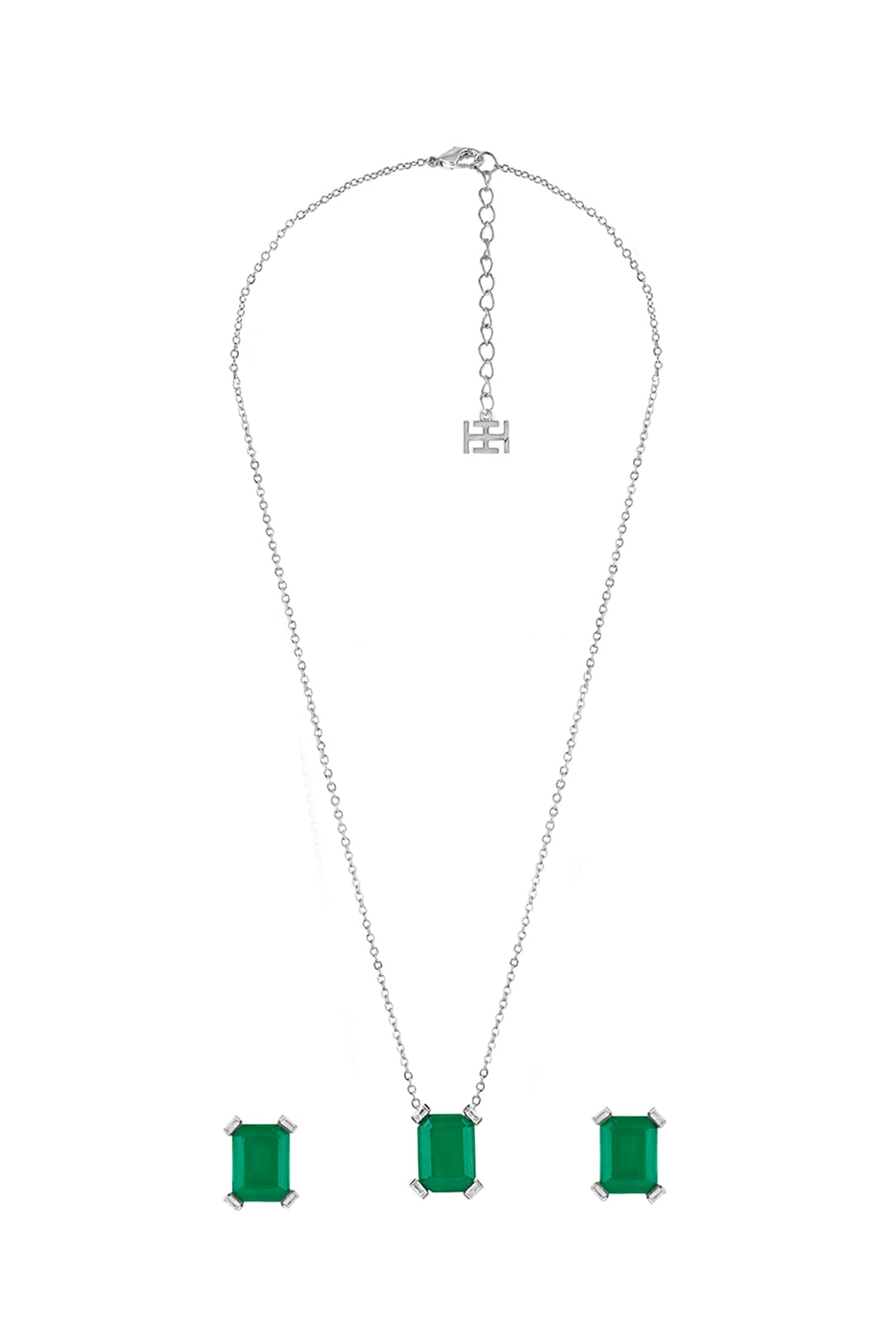 Reverie Emerald Necklace Set 