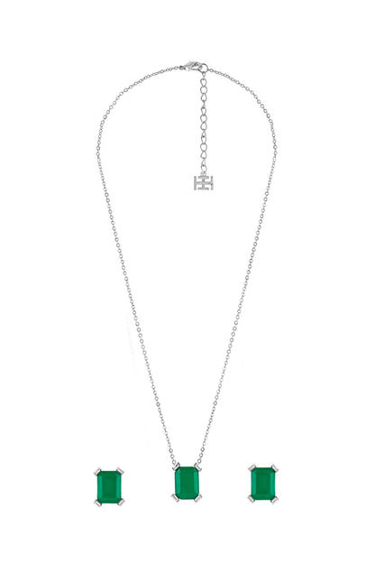Reverie Emerald Necklace Set 