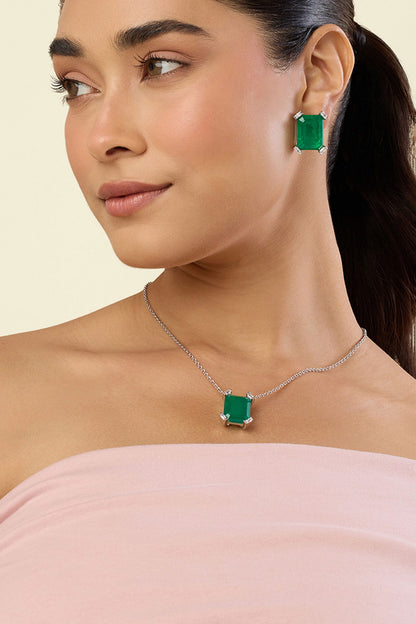 Reverie Emerald Necklace Set 