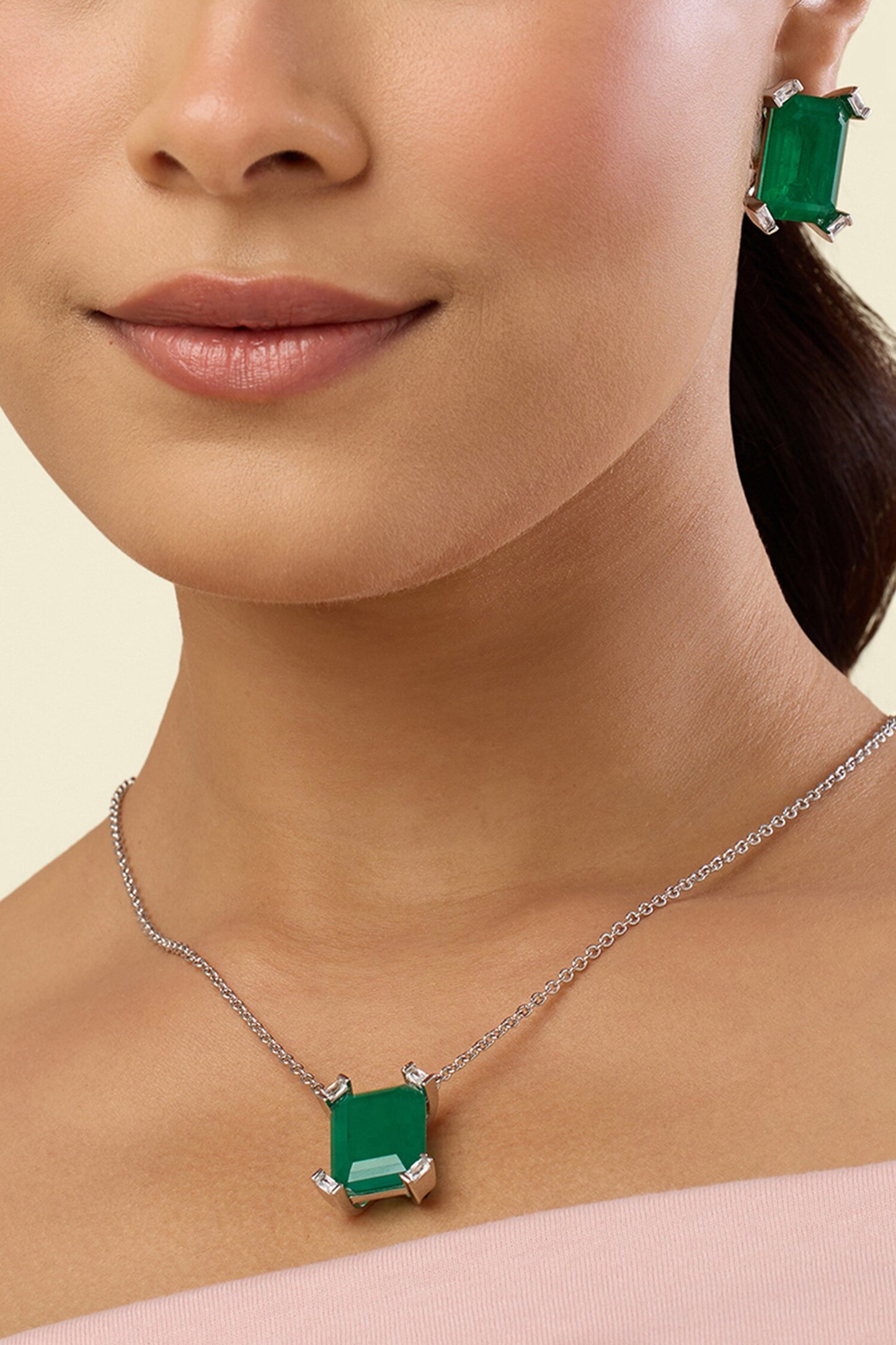 Reverie Emerald Necklace Set 