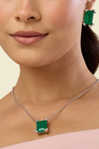 Reverie Emerald Necklace Set 