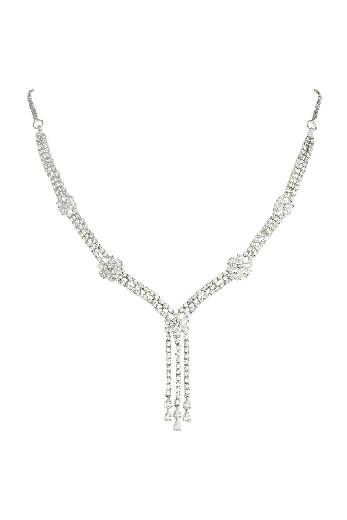 Crystal Embellished Necklace Set 