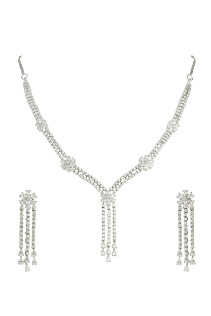 Crystal Embellished Necklace Set 