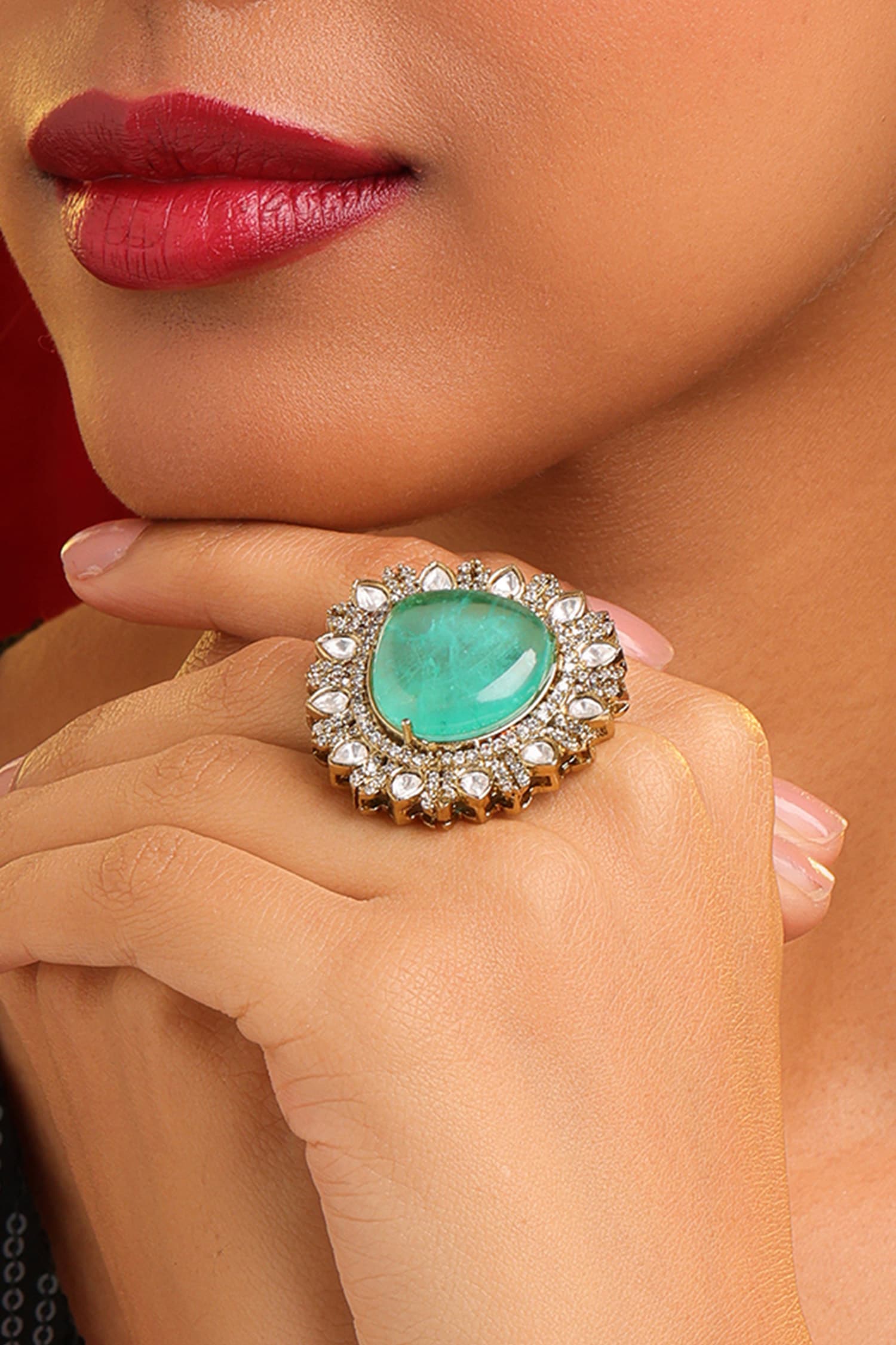 Kundan Embellished Ring 