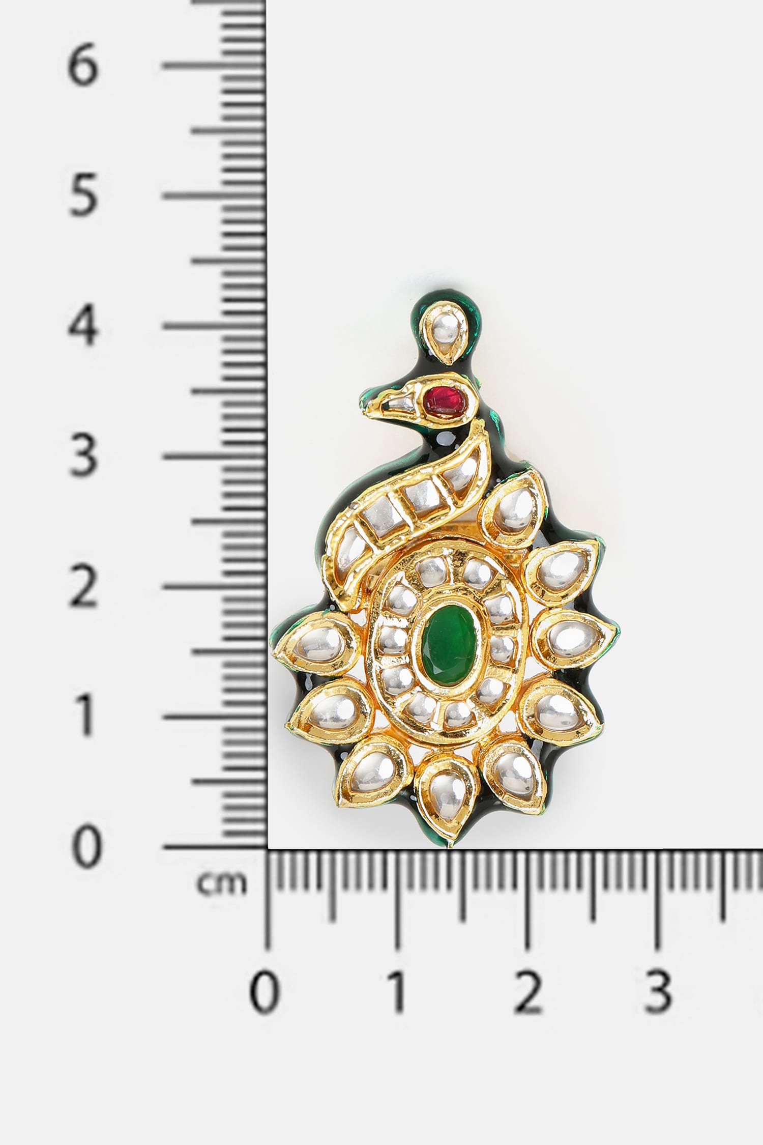 Handmade Kundan Brass Ring 