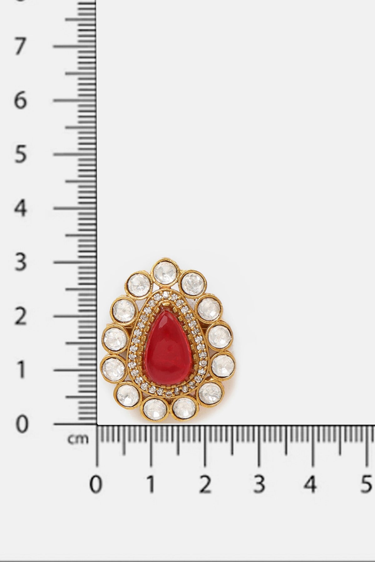 Brass Kundan Brooch 