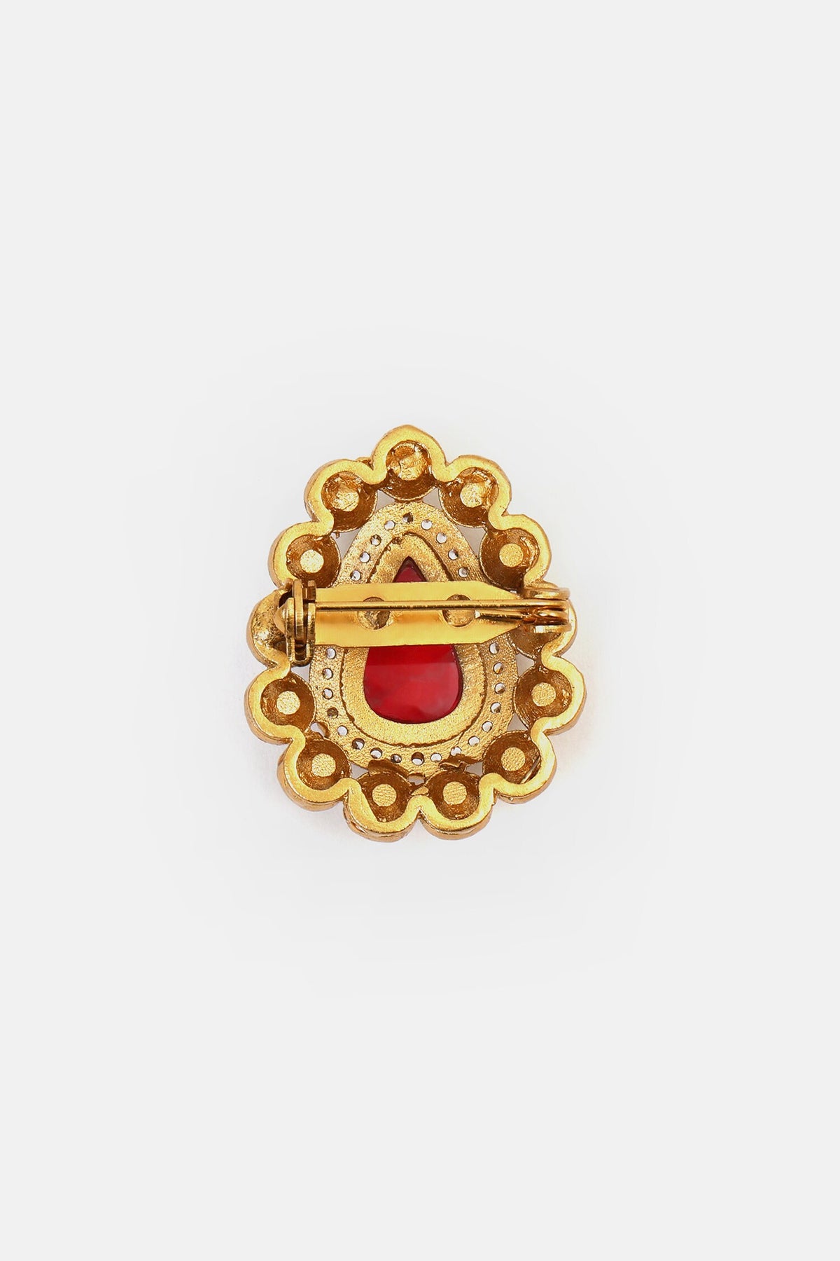 Brass Kundan Brooch 