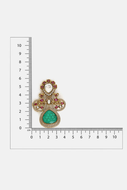 Brass Kundan Brooch 