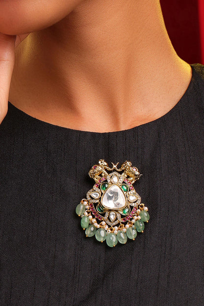 Kundan Studded Brooch 