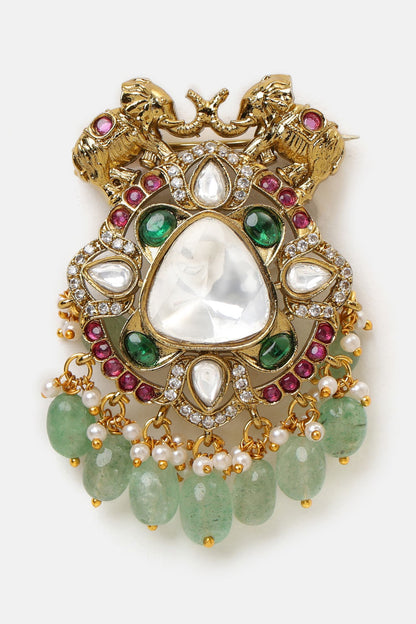 Kundan Studded Brooch 