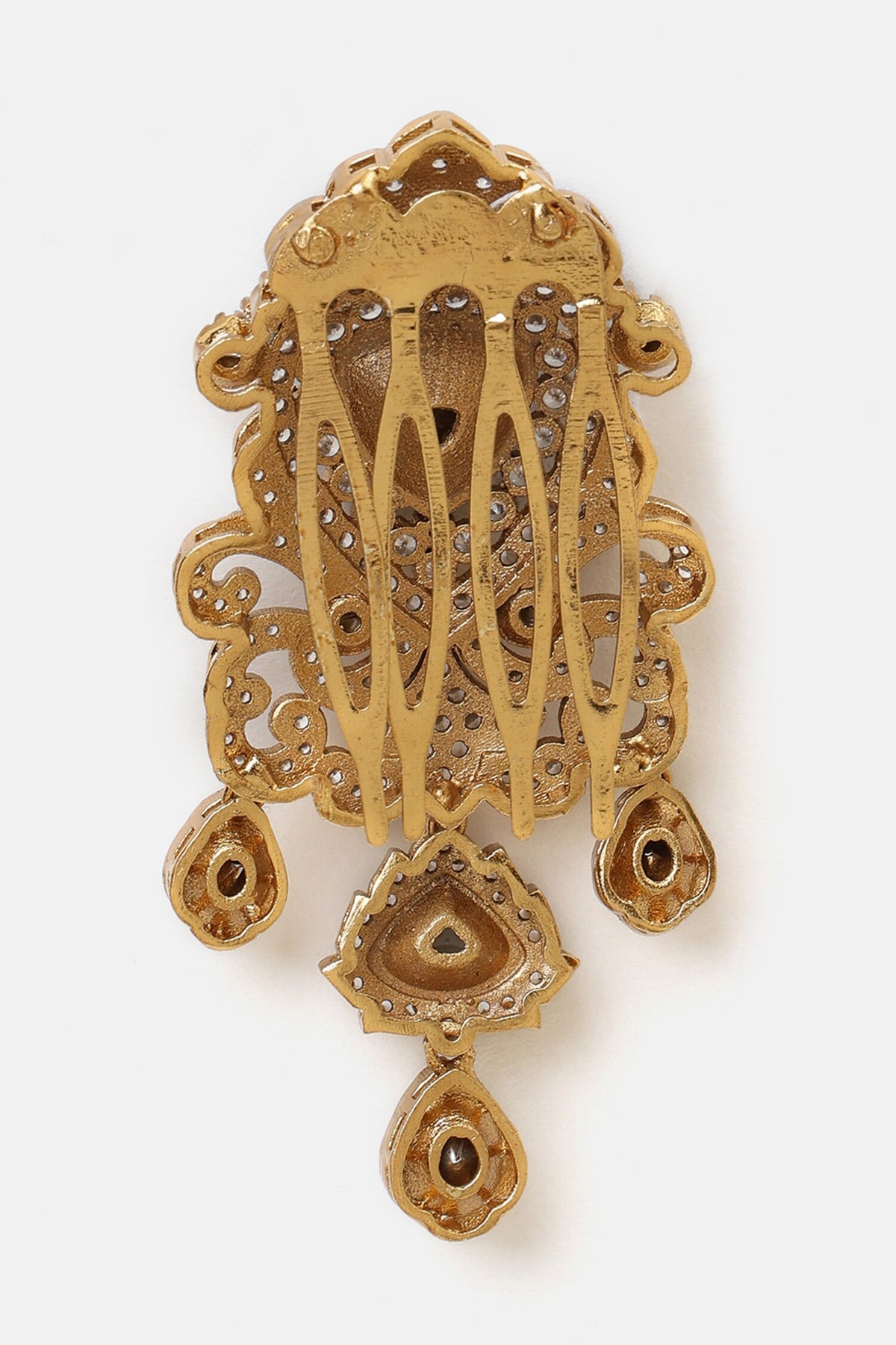 Kundan Brass Hair Clip 