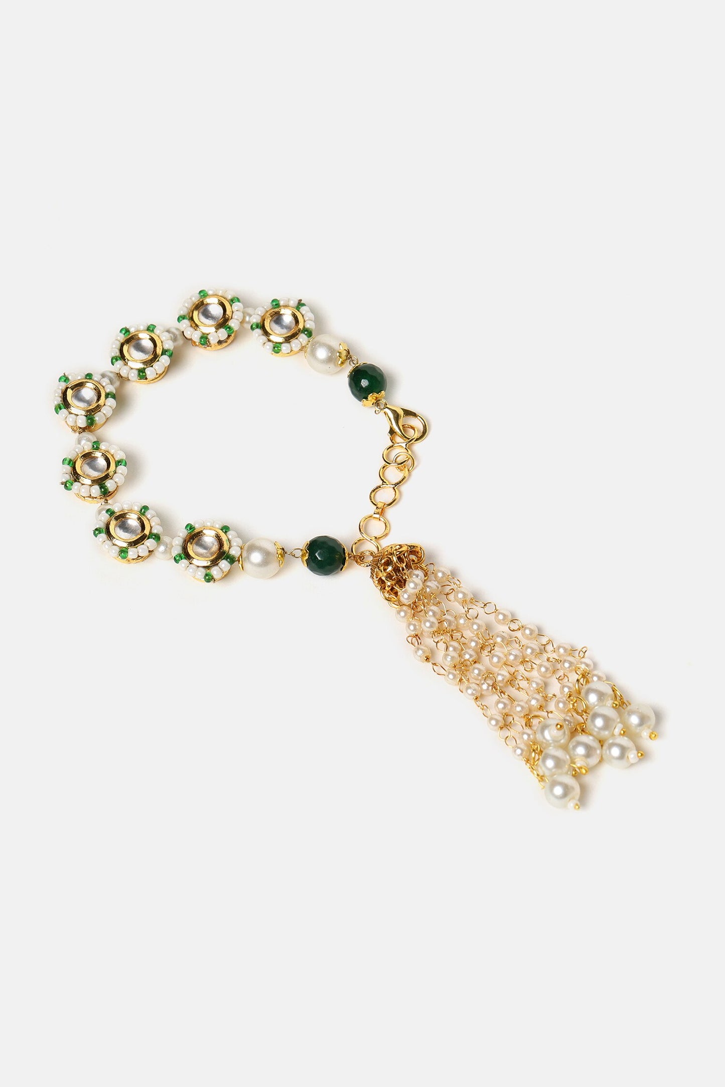 Kundan Pearl Embellished Bracelet 
