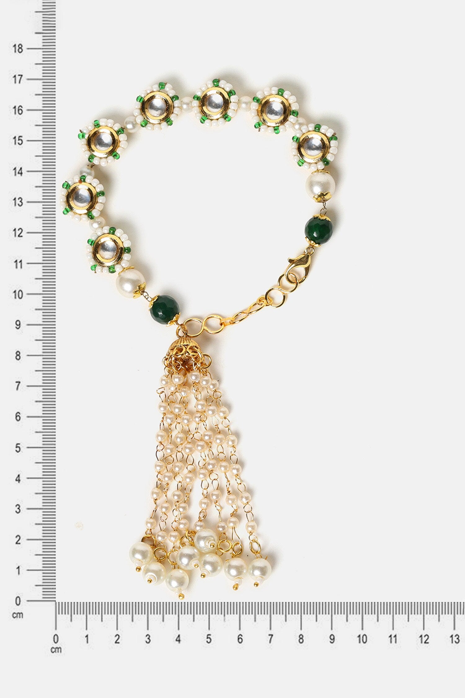 Kundan Pearl Embellished Bracelet 