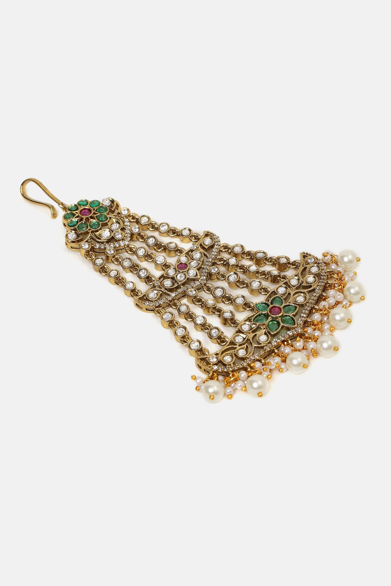 Kundan Pearl Embellished Passa 