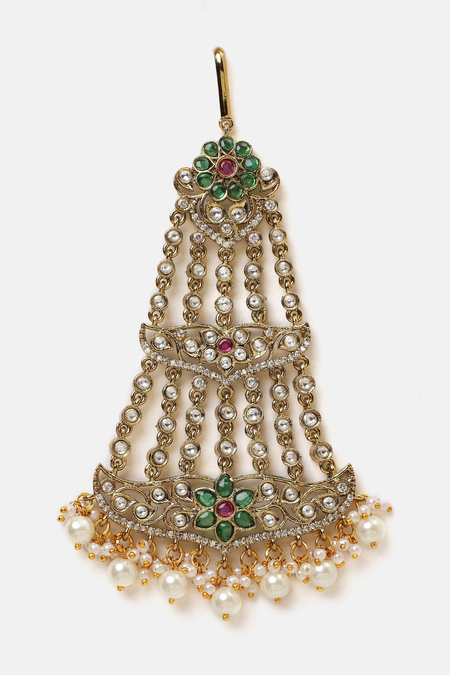 Kundan Pearl Embellished Passa 