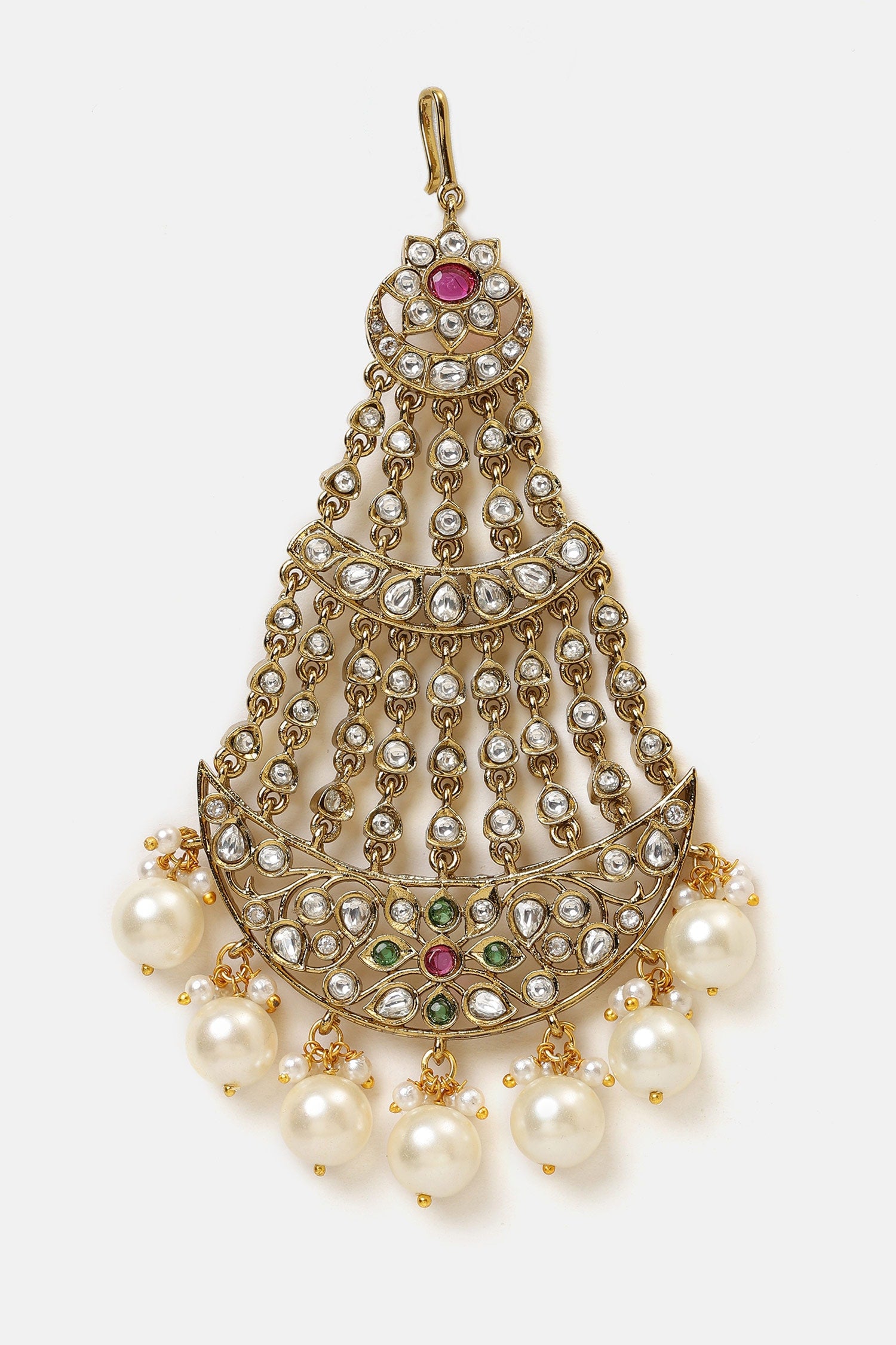 Kundan Embellished Brass Passa 