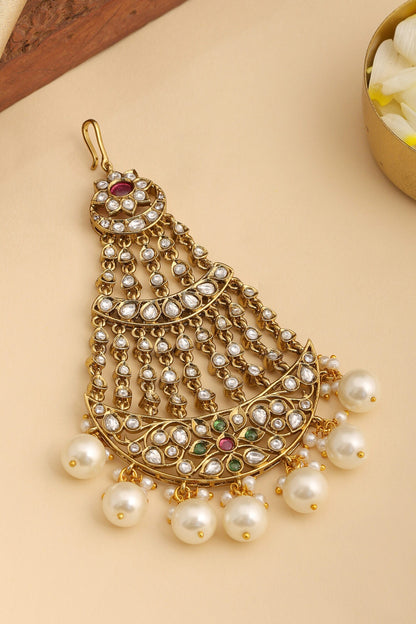 Kundan Embellished Brass Passa 