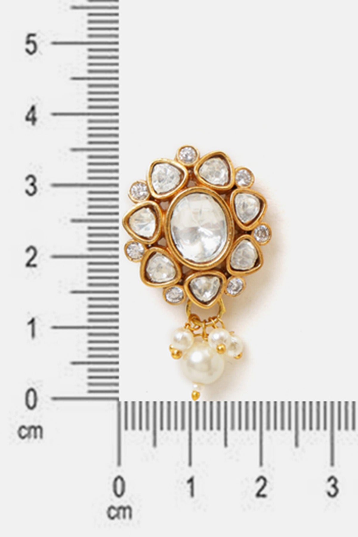Kundan Floral Embellished Dangler Earrings 