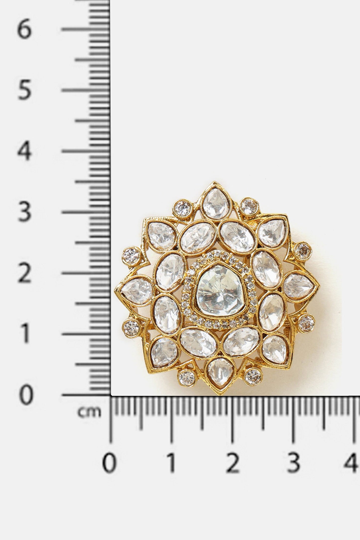 Kundan Floral Stud Earrings 