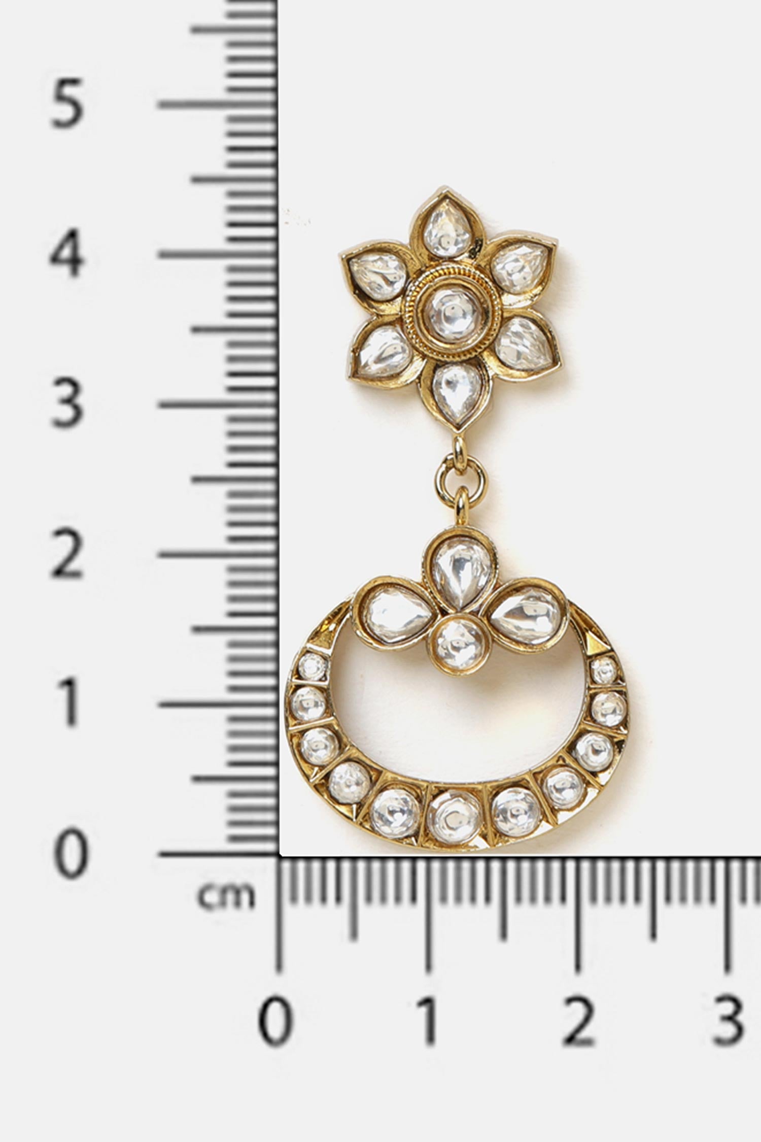 Kundan Floral Drop Earrings 