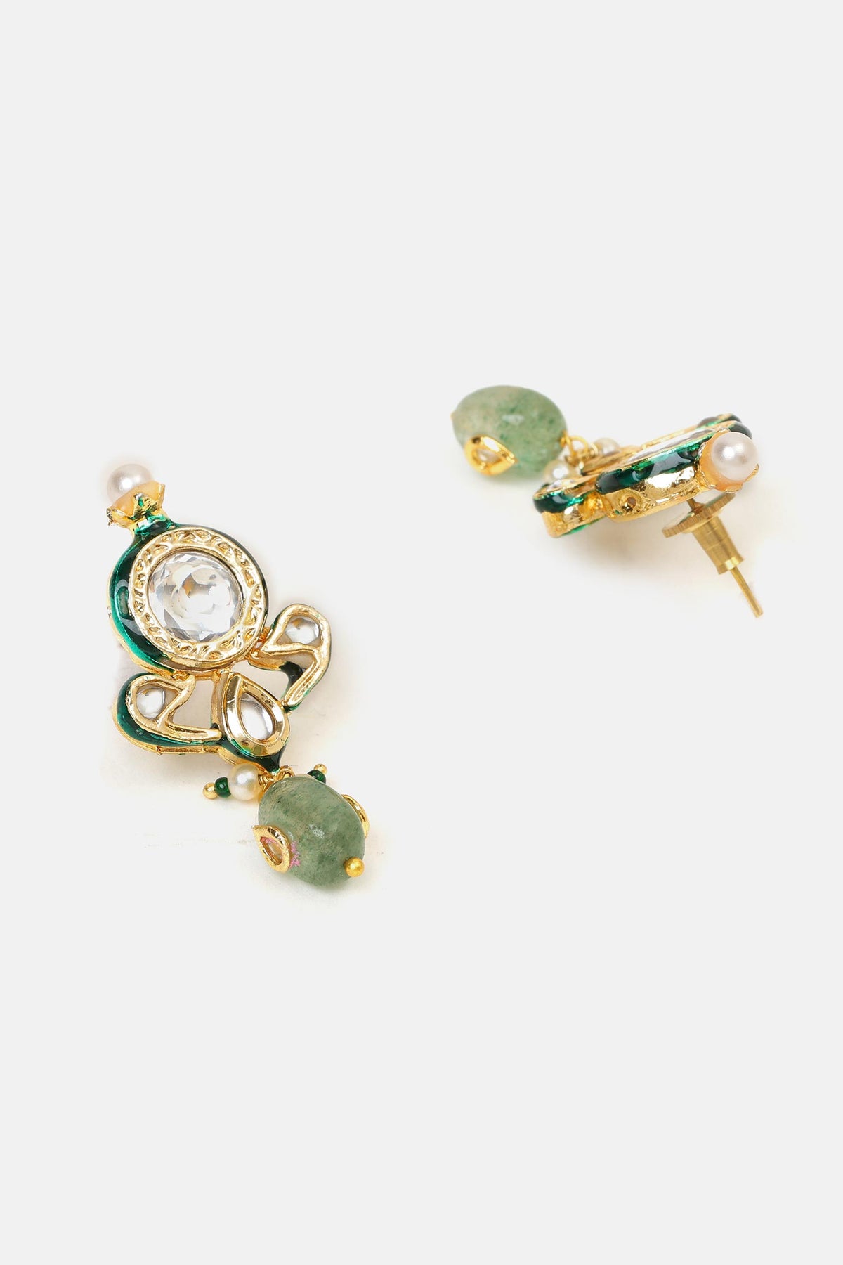 Kundan Pearl Embellished Earrings 