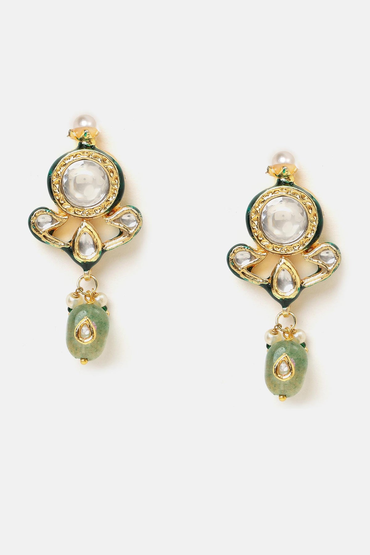 Kundan Pearl Embellished Earrings 