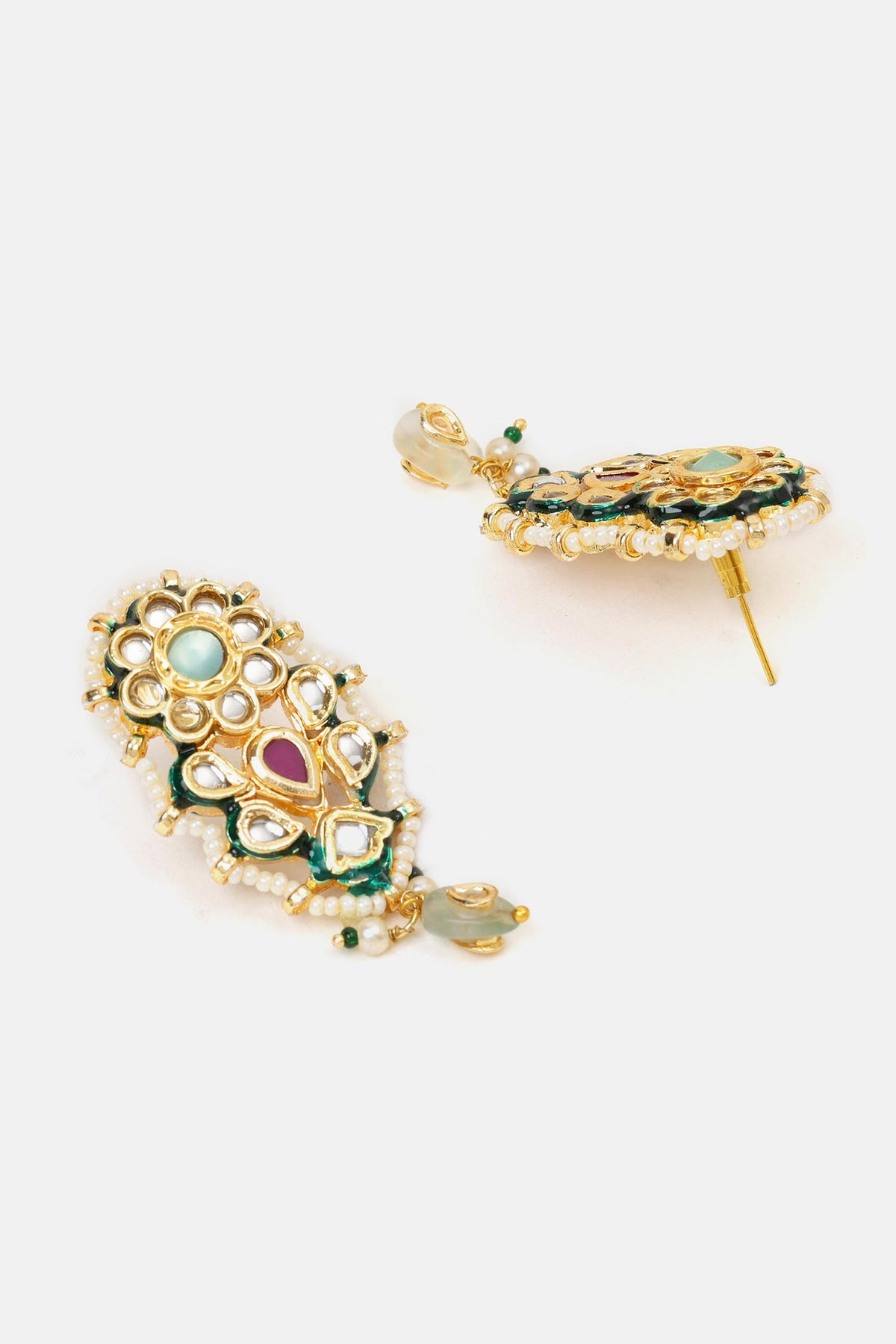 Chandni Kundan Brass Earrings 