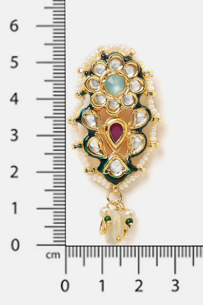Chandni Kundan Brass Earrings 