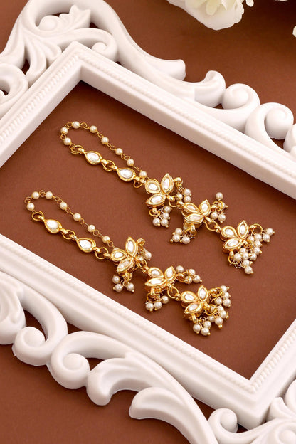 Kundan Brass Earrings 