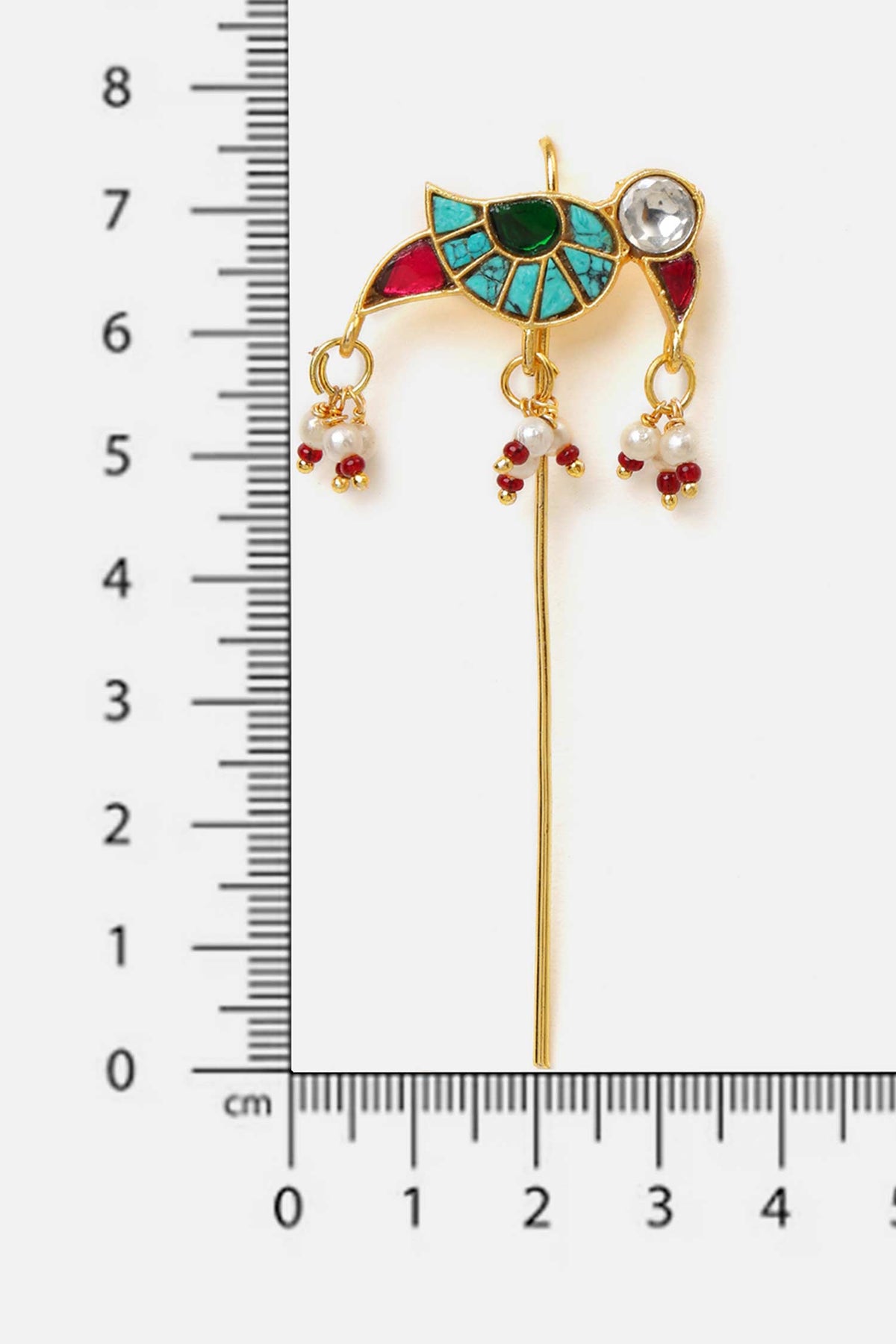 Brass Kundan Ear Cuffs - Set of 2 