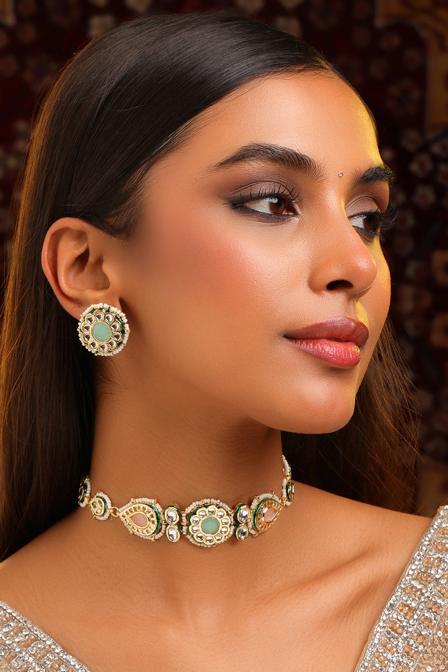 Kundan Embellished Choker Set 