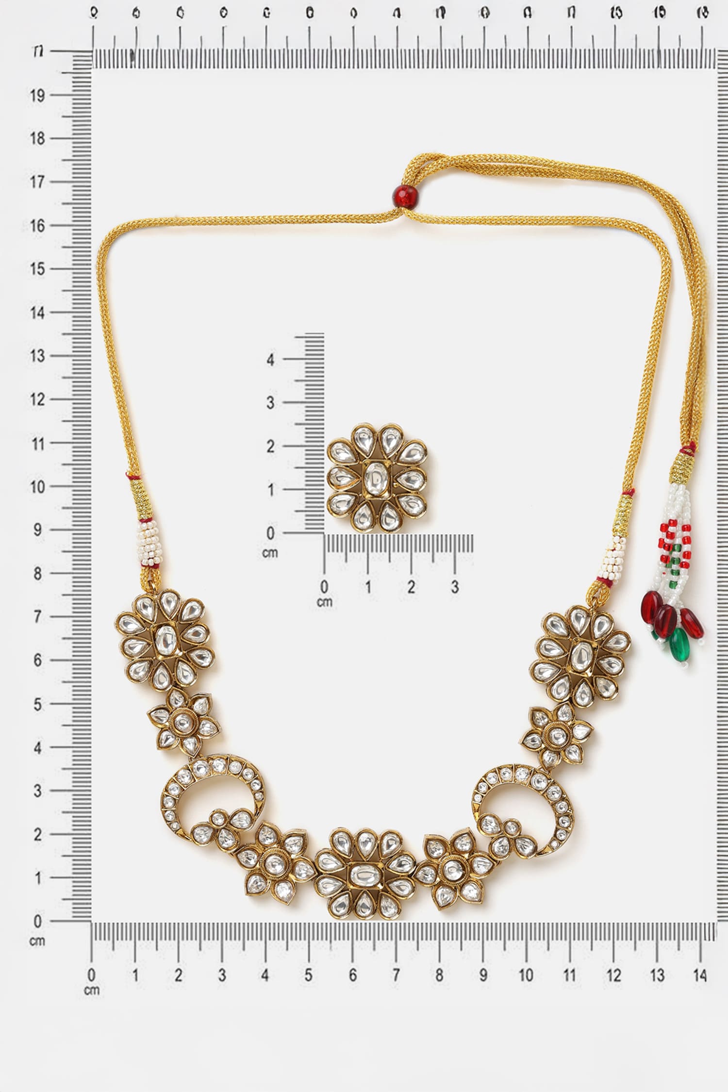 Kundan Embellished Necklace Set 