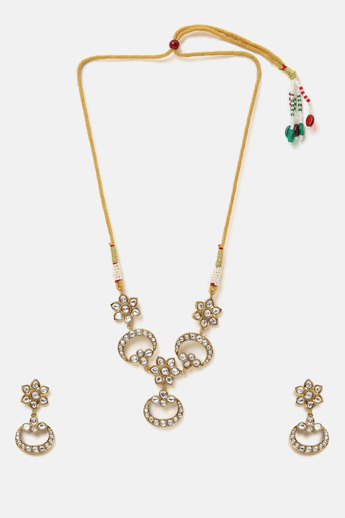 Kundan Embellished Necklace Set 