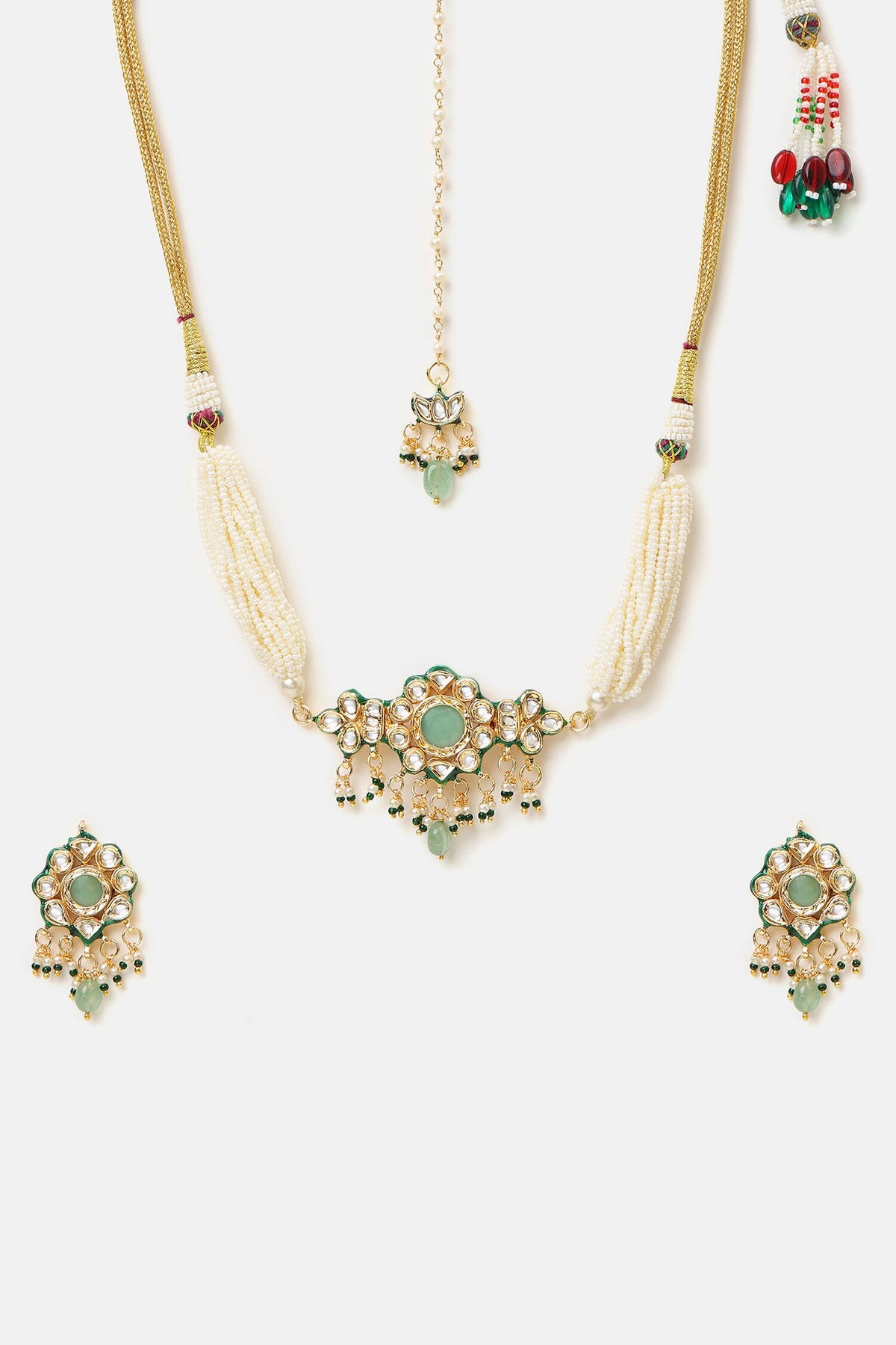 Kundan Embellished Pendant Choker Set 