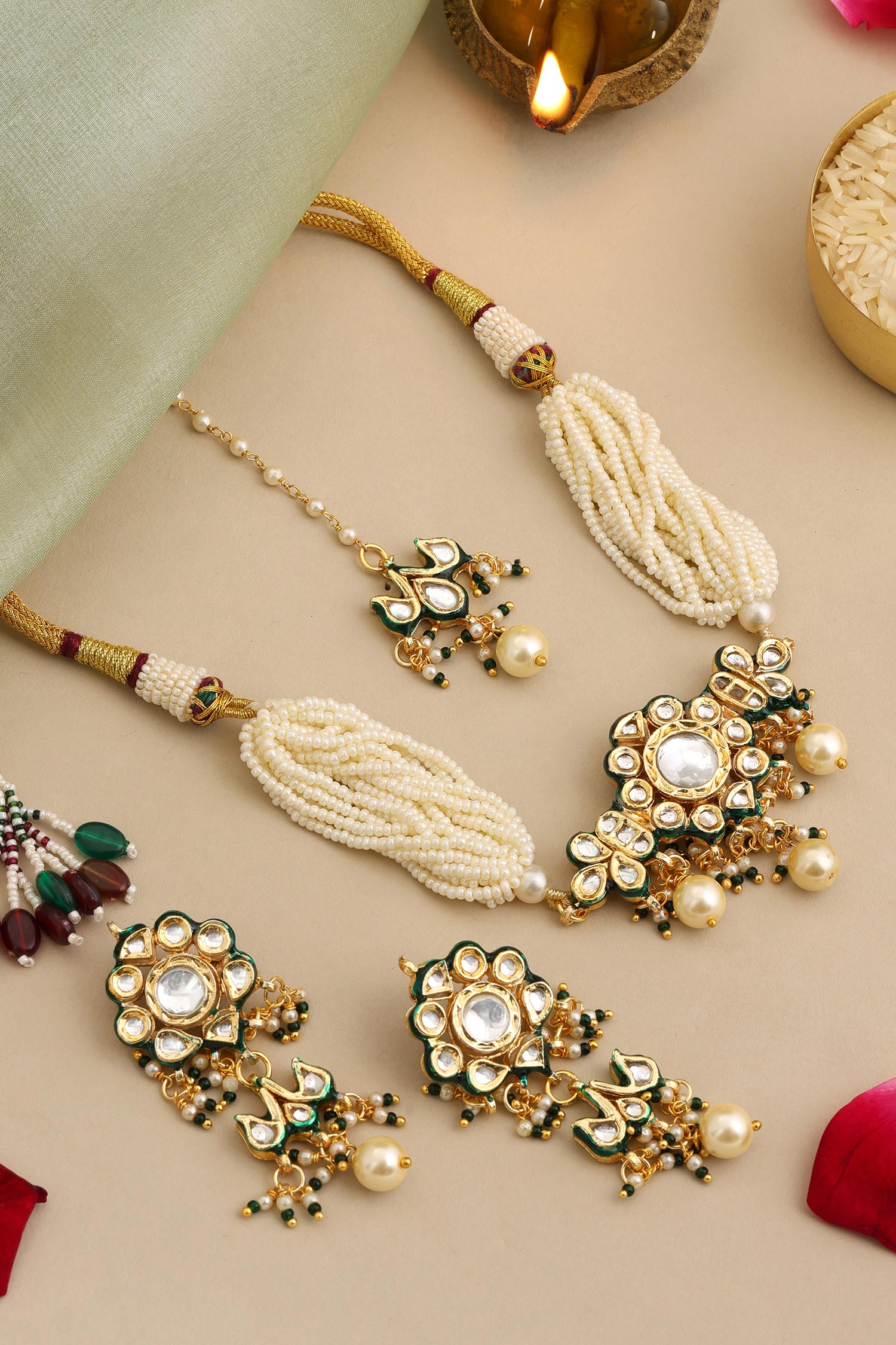 Kundan Embellished Choker Set 