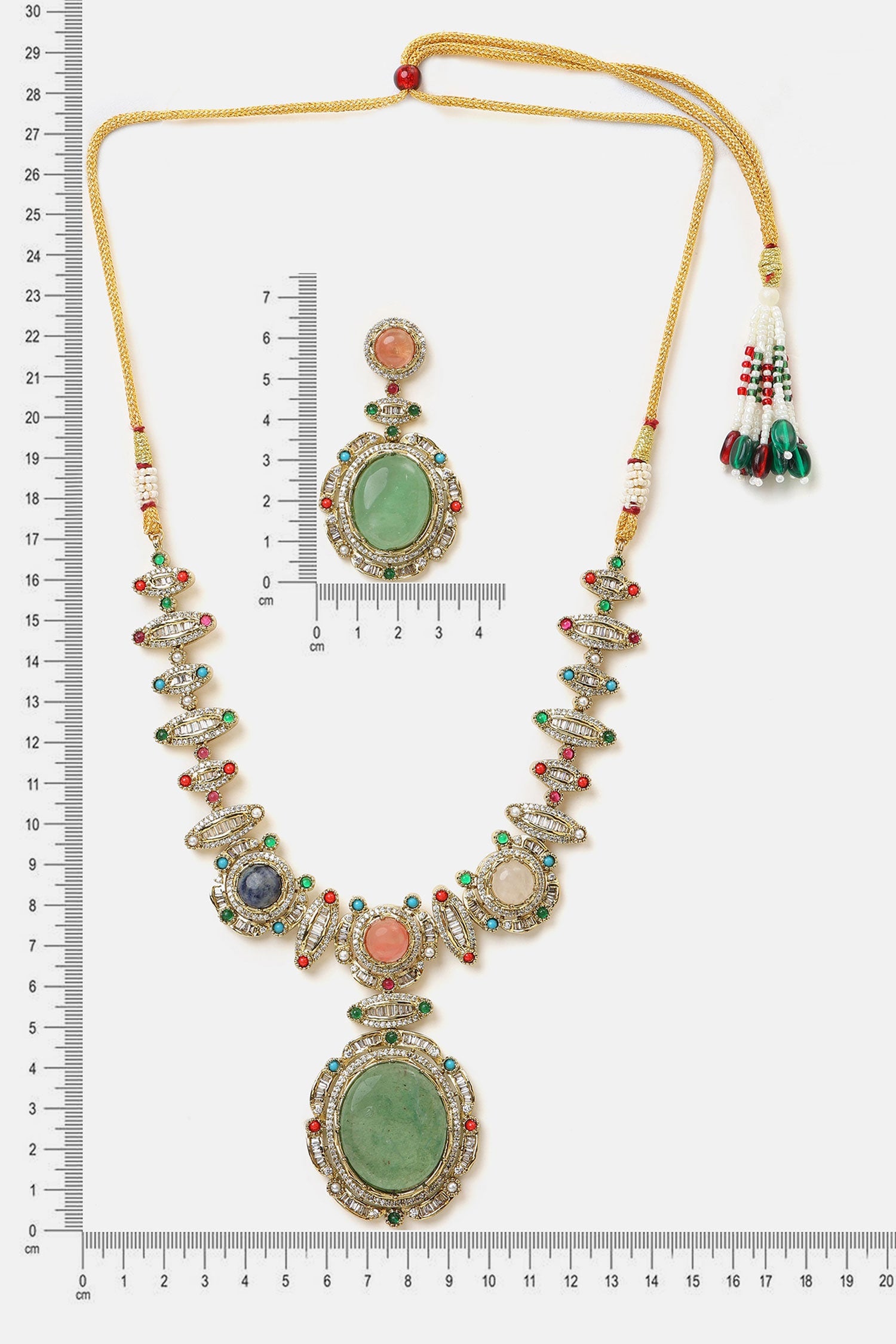 Kundan Studded Pendant Necklace Set 