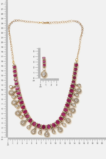 Kundan Embellished Necklace Set 
