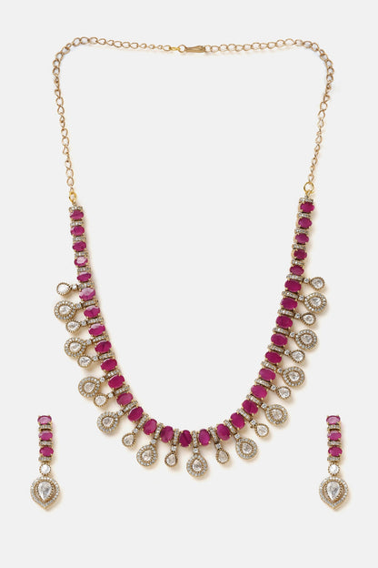 Kundan Embellished Necklace Set 