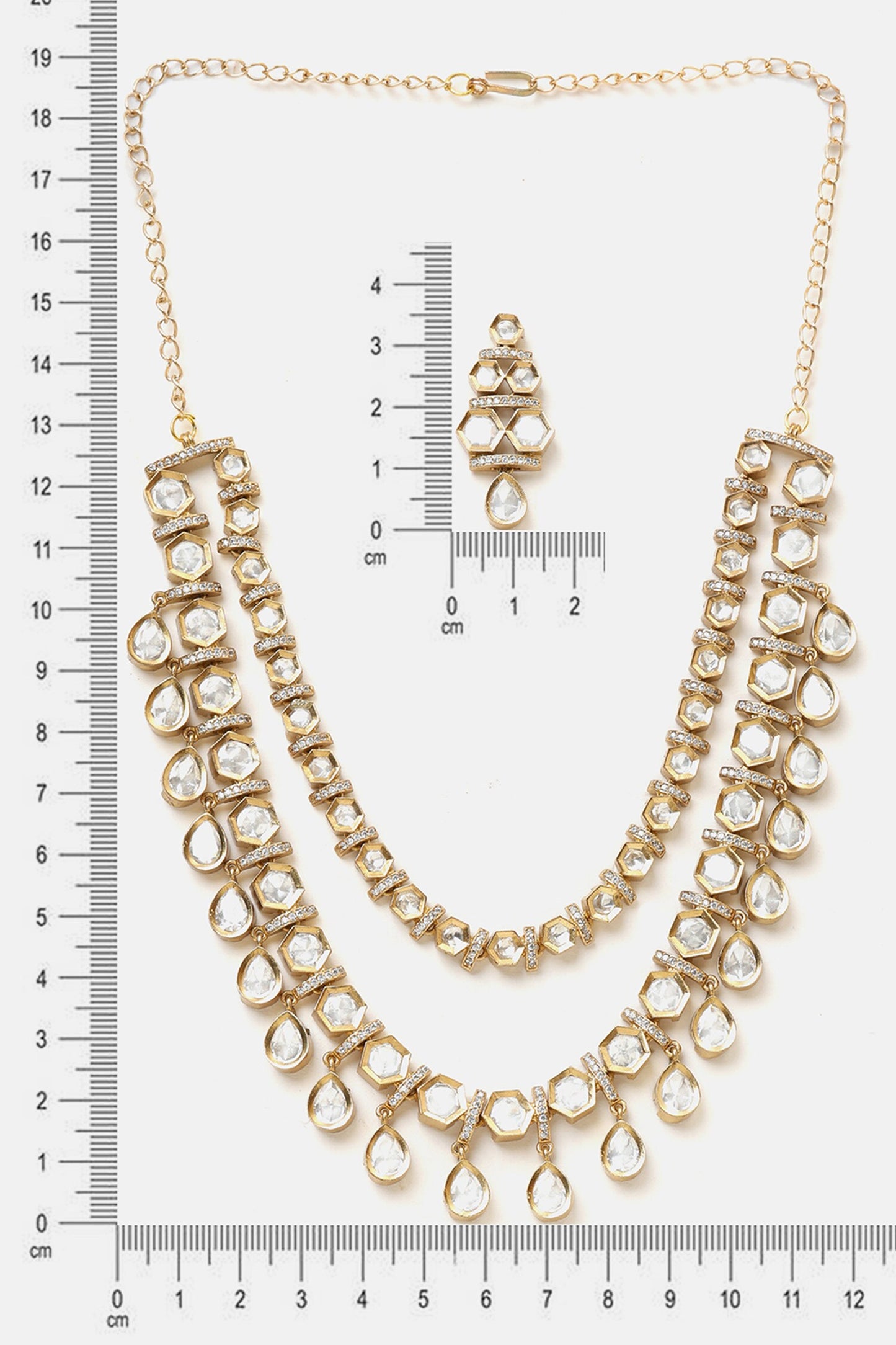 Layered Kundan Embellished Necklace Set 